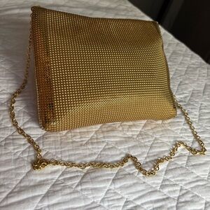 Rare Whiting Davis Vintage 1950s Leo Narducci Gold mesh mini bag made in USA